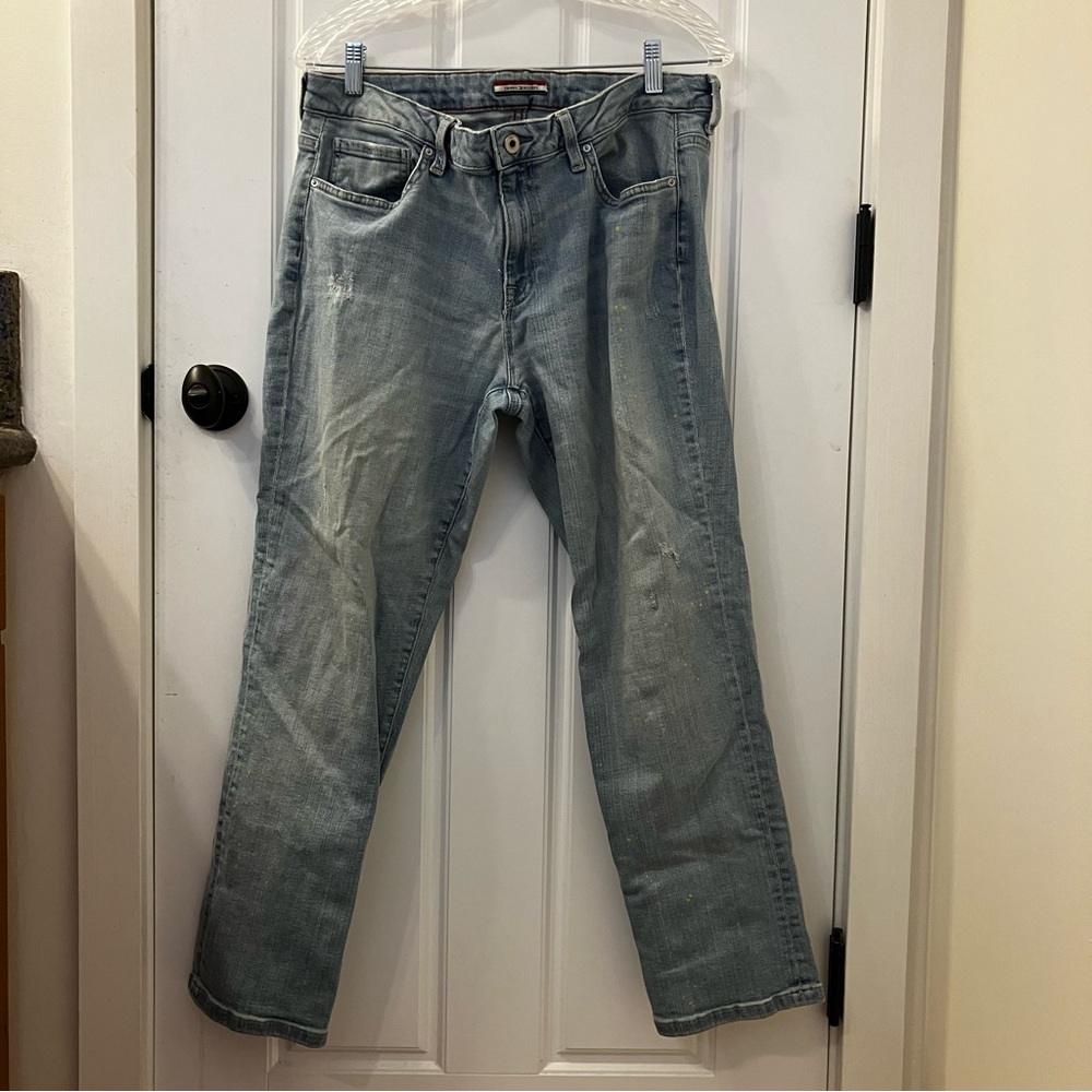 Tommy Hilfiger Cropped Jeans with Paint Splatters - 12